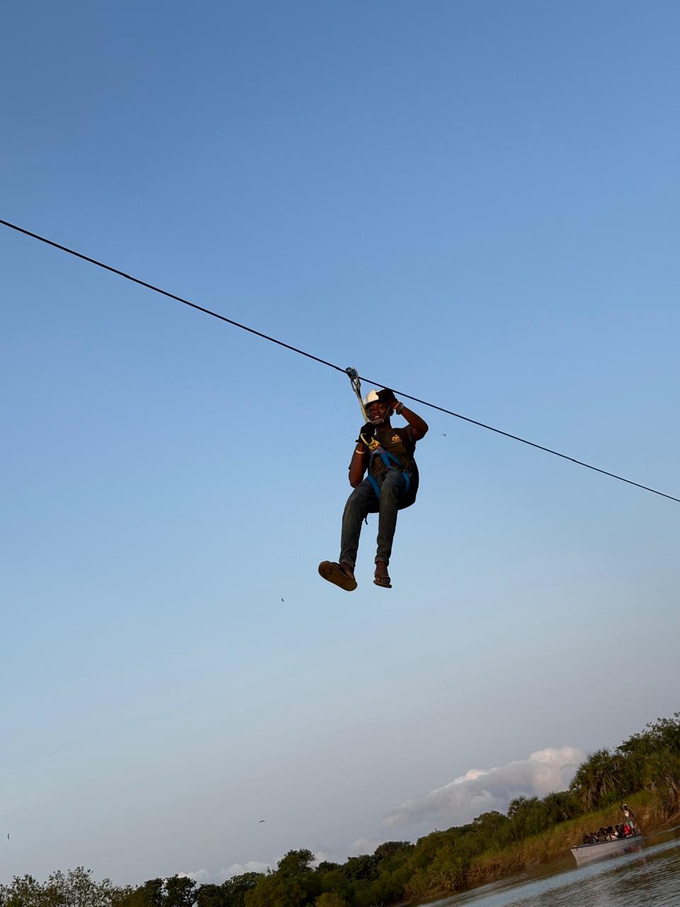 Beach activities and zipline fun on the coast